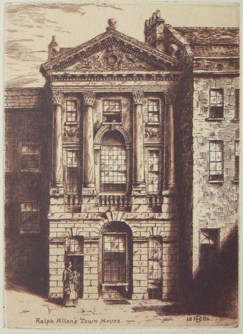 Etching - Ralph Allen's Town House - Ellison